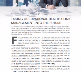 Occupational health clinic management article